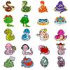 Snake Brooch Zodiac Commemorative Badge Cute Cartoon Animal Children'S Clothes Decorative Badge