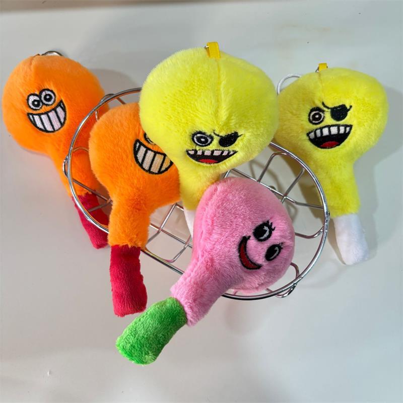 Creative Cute Funny Colorful Light Bulb Plush Doll Stuffed Toys Keychain Pendant Bag Charms Backpack Hang Ornaments Gift Keyring