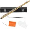 M MBAT 16-Hole Flute In C Nickel-plated White Brass Body Professional Performance Flute With Case Cleaning Tools Woodwinds