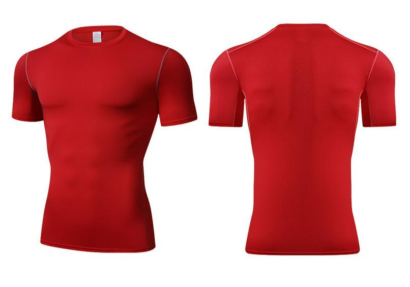 Herren Hoch elastisches Kompressions-Sport-T-Shirt - Feuchtigkeitsableitend & Atmungsaktiv für Basketball & Fitness