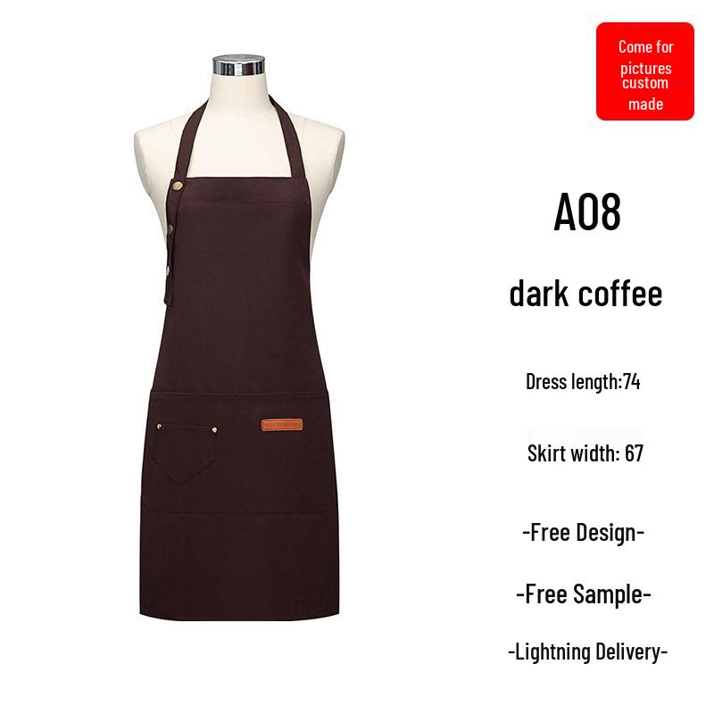 Men's Waterproof Oil-proof Logo Print Kitchen Apron for Home & Commercial Use