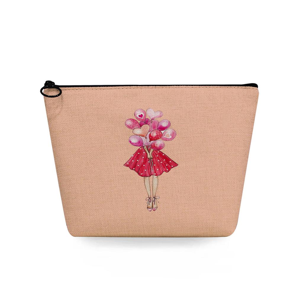 Women Leopard print lettering Print Cosmetic Bag Toiletries Organize Travel Storage Case 6731 KTB