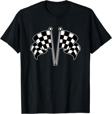 Car Racing Checkered Flag TShirt Sport Racer TShirtS5XL Unisex Tees Unisex T-Shirt