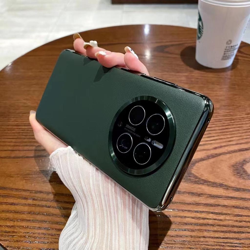 Etui na telefon Huawei Mate60pro z gładkiej skóry, MATE40PRO galwanizowane etui z pełnym zakryciem obiektywu