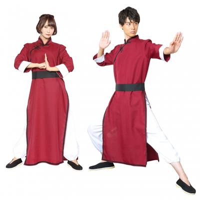 Disfraz de Kung Fu de China Royal para Halloween, artes marciales chinas, unisex, rojo