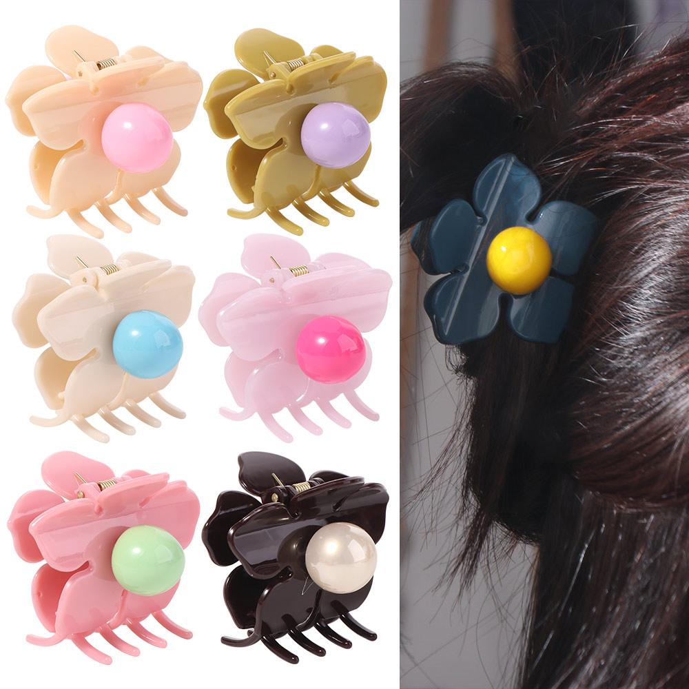 Hairpin Flower Hair Claw Plastic Plastic Shark Clip Creative Hair Crab Clip  Travel