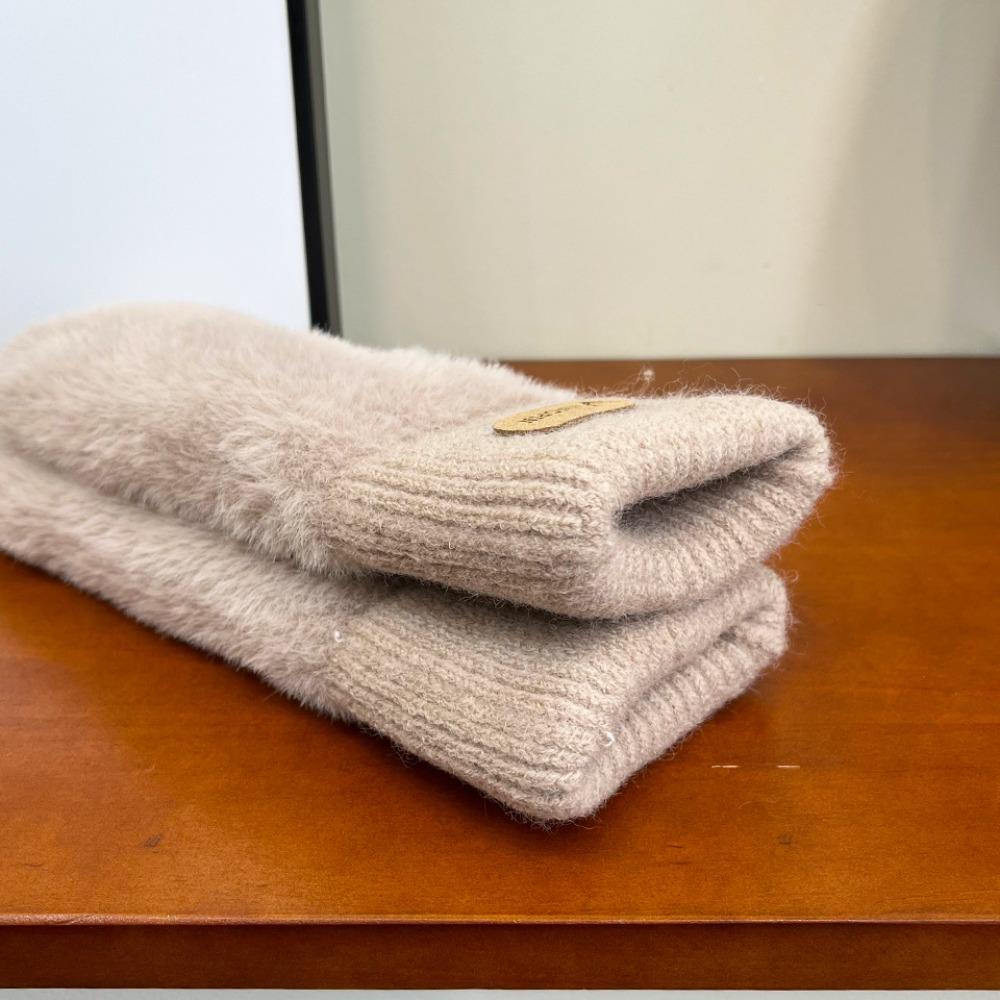 Soft Fluffy Fur Women Thicken Plush Gloves Keep Warm Winter Mittens Gifts Full Finger Gloves Women