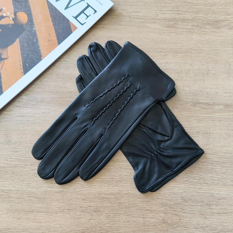 Gants d'été fins en cuir d'agneau pour hommes Protection solaire extérieure pour le cyclisme et la conduite