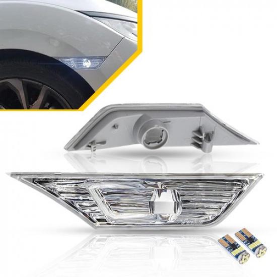 White LED Side Signal Marker Light For 2016-21 Honda Civic Sedan/Hatchback/Coupe