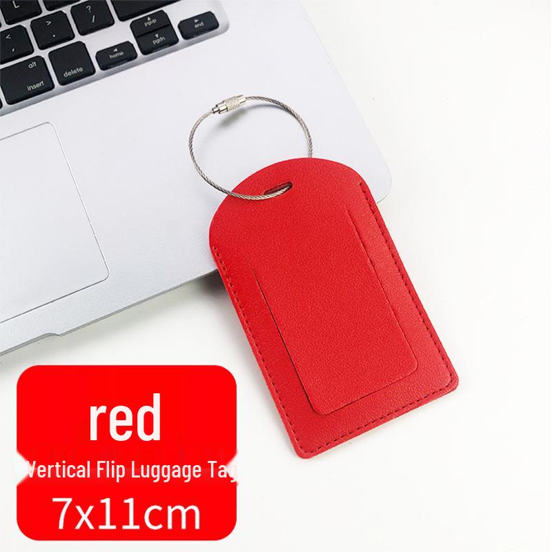

Multi-Color Flip Leather Luggage Tag with Signature Paper Insert