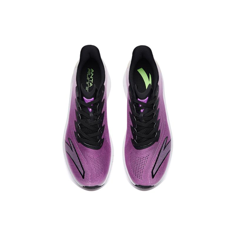 Anta MACH 2.0 Cushioned Anti-Slip Wear-Resistant Breathable Lightweight Low-Top Running Shoes Men's Purple Black White Sneakers 112235583-2