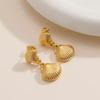 316L Stainless Steel Shell Pendant Drop Earrings Foxanry Fashion Elegant Prevent Allergy Birthday Jewelry Gifts EL0044