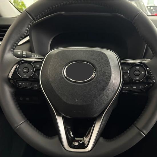 Bright black Steering Wheel Decor Frame Trim For Toyota Corolla Cross -2026