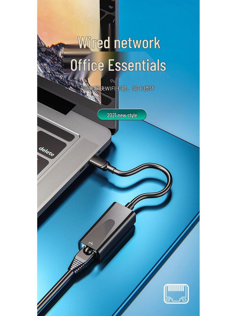 USB Network Adapter for Huawei, Apple Laptops, Desktops, RJ45, Nintendo, 100M/1000M