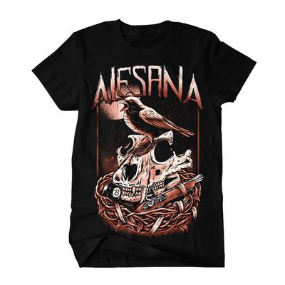 Vtg Alesana Band Tour Mondiale Concerto Cotone Nero Tutte le Taglie Maglietta Unisex BL215