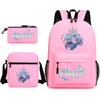 Backpack cute student schoolbag pink schoolbag couple backpack heat transfer printing backpack