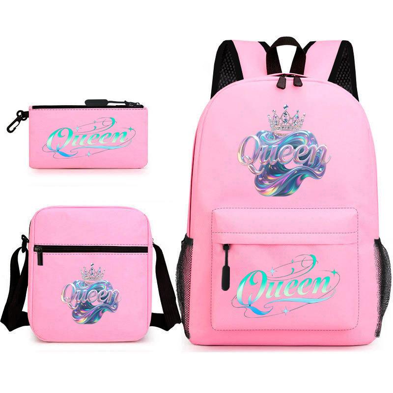 Backpack cute student schoolbag pink schoolbag couple backpack heat transfer printing backpack