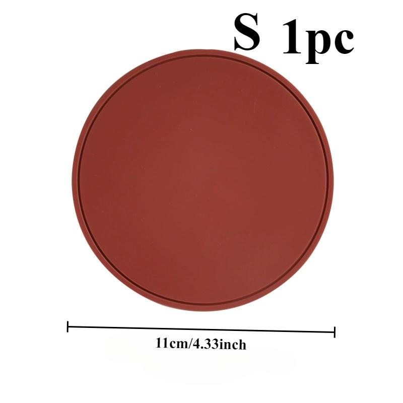 1/3PCS silicone pot mat heat insulation pad silicone high temperature resistant dining table anti-scalding pad round and simple
