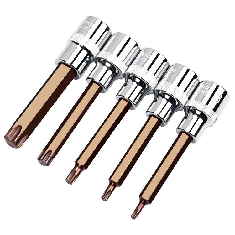 Multibit Screwdriver with Flower, Hexagon, Torx, Spline, and Six-Lobe Heads