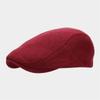 Vintage solid color forward hat knitted cotton peaked cap