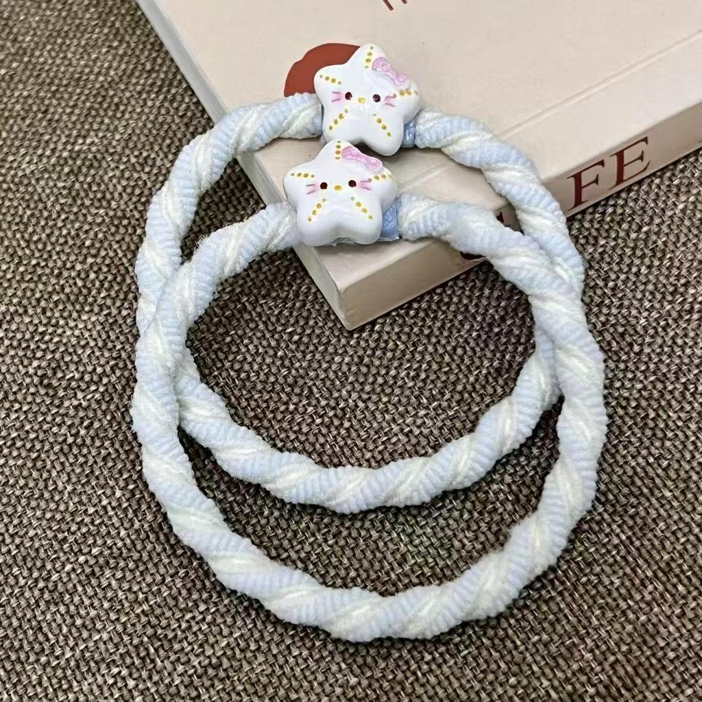 Cute KT Star Hair Tie – Sweet Kitty Versatile Hair Accessory for Students and Couples