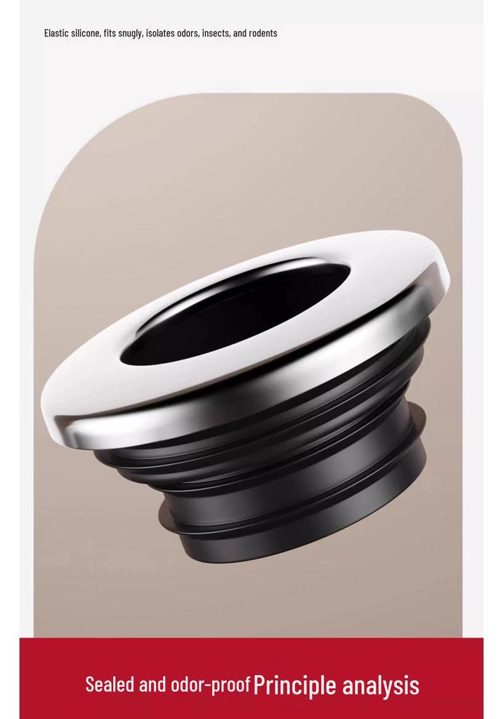 Stainless Steel Double Bowl Kitchen Sink Drain Pipe Set with Anti-odor Feature