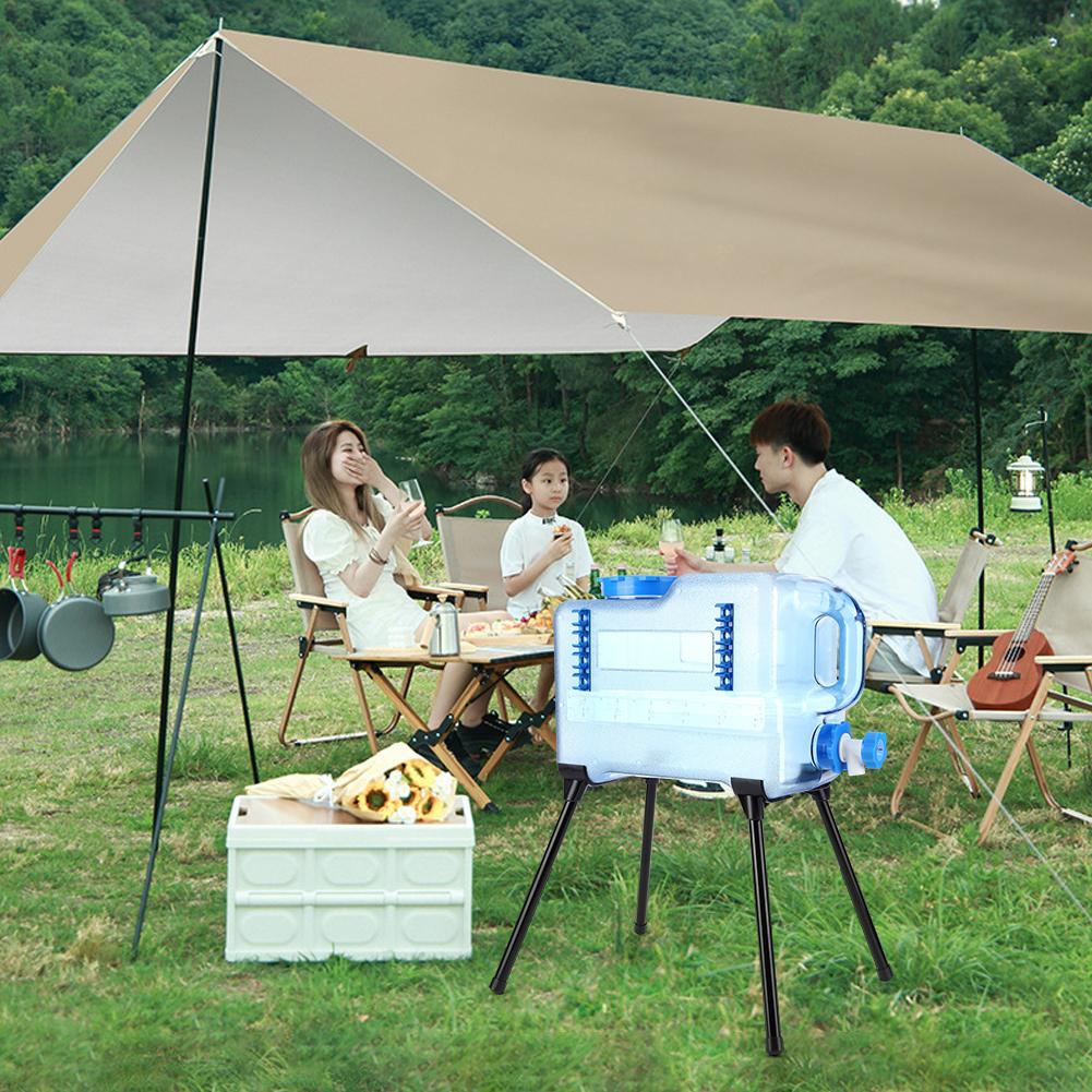 Camping Bucket Stand Strong Load Bearing Foldable Ice Box Holder Detachable Cooler Luggage Rack for Outdoor Camping Hiking