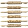 Wood Christmas Printing Rolling Pin Elk Snowflake Christmas Tree Snowman Cookie Crafts