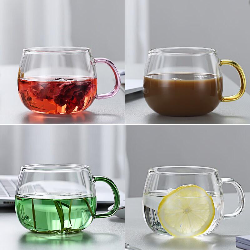 ZISIZ Glass Teacup with Handle