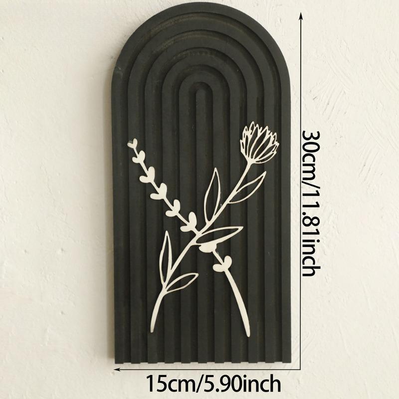 1 шт. Богемский Деревянный Печатный Крафт Минималистичный Домашний Декор Стен Спальни Стильный Цветочный Деревянный Настенный Художественный Орнамент