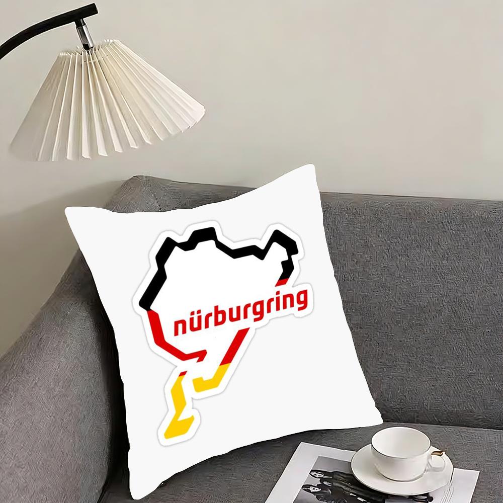 NNurburGRing Sport Car Cushion Cover Pillowcase Ultra Soft Skin Friendly Fabric Cloud Like Comfort Concealed Zipper