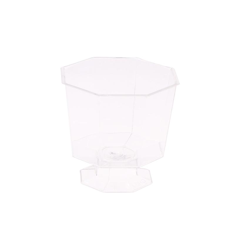 10Pcs 120ML Mini Dessert Cups Small Dessert Cups Wedding Party Plastic Footed Wine Glasses For Serving Trifles Appetizers