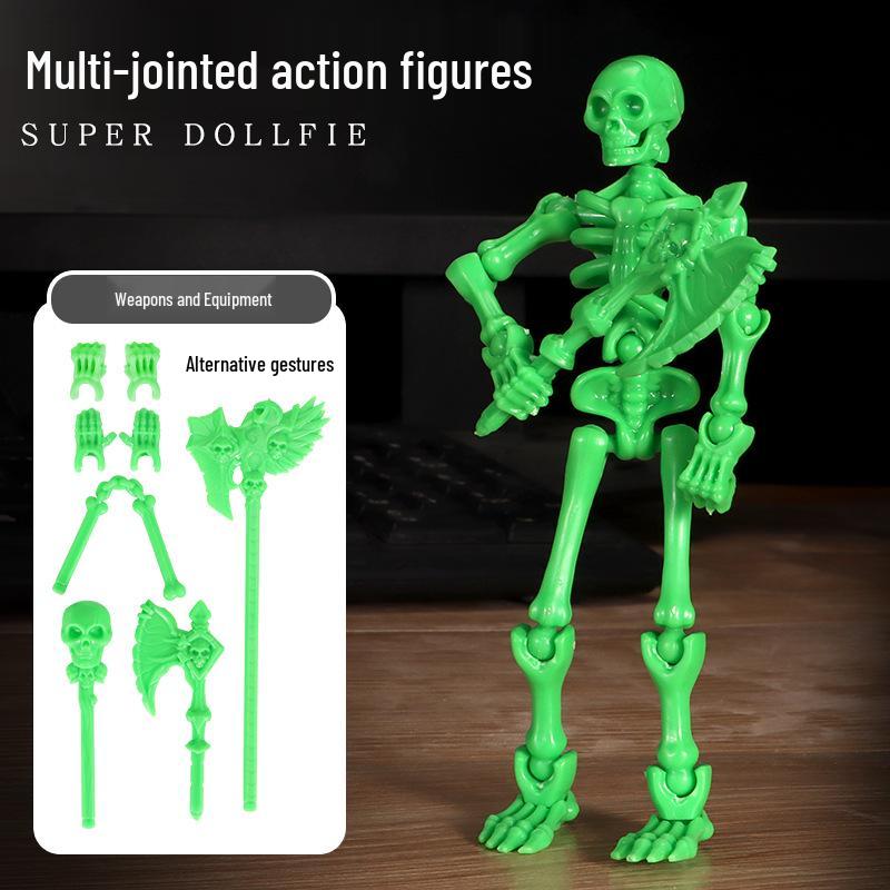 Skull Man Multi-Joint Movable DIY Assembly Bone Figurine