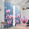 2pcs 2D flat printing Window Curtains flowers and plants1 Fabric Without Electricity Festive Holiday for All Occasions
