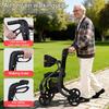 Walkers for Seniors, 8" Big Rubber Wheels All Road Rollator Walker with Seat, Foldable Height Adjustable Rolling Walker, Lightweight Aluminum Alloy