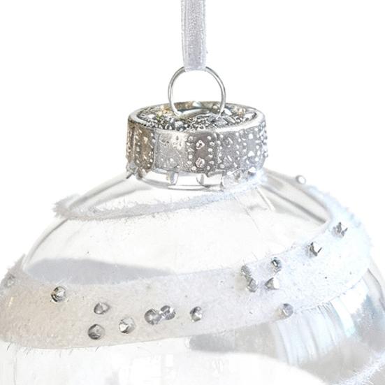 Christmas Ball Ornament Faux Pearls Tree Decoration Festive Hanging Baubles with Rope Home Store Decor