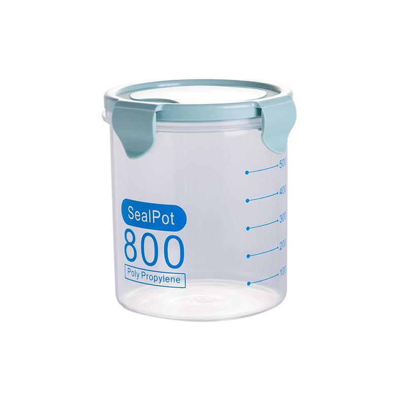 Průhledná plastová dóza se vzduchotěsným víčkem pro skladování potravin