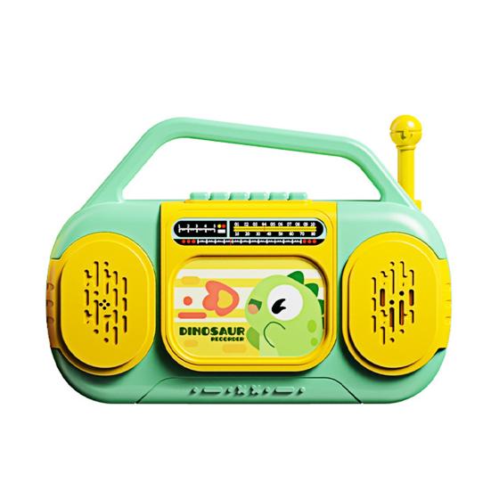 Dětské multifunkční rádiové hračky s hudbou, světlem, nahráváním, 6 anglických písniček, pro batolata, chlapce, dívky, kreslené žirafy, dinosauři, rádiové vzdělávací hračky