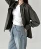 ORIGINALDAY Vintage Oversized Pigment Washed Shirt Khaki