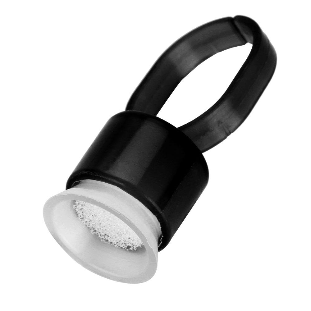50Pcsset Disposable Tattoo Ink Ring Cups With Sponge Pigment Holder Permanent Makeup Black
