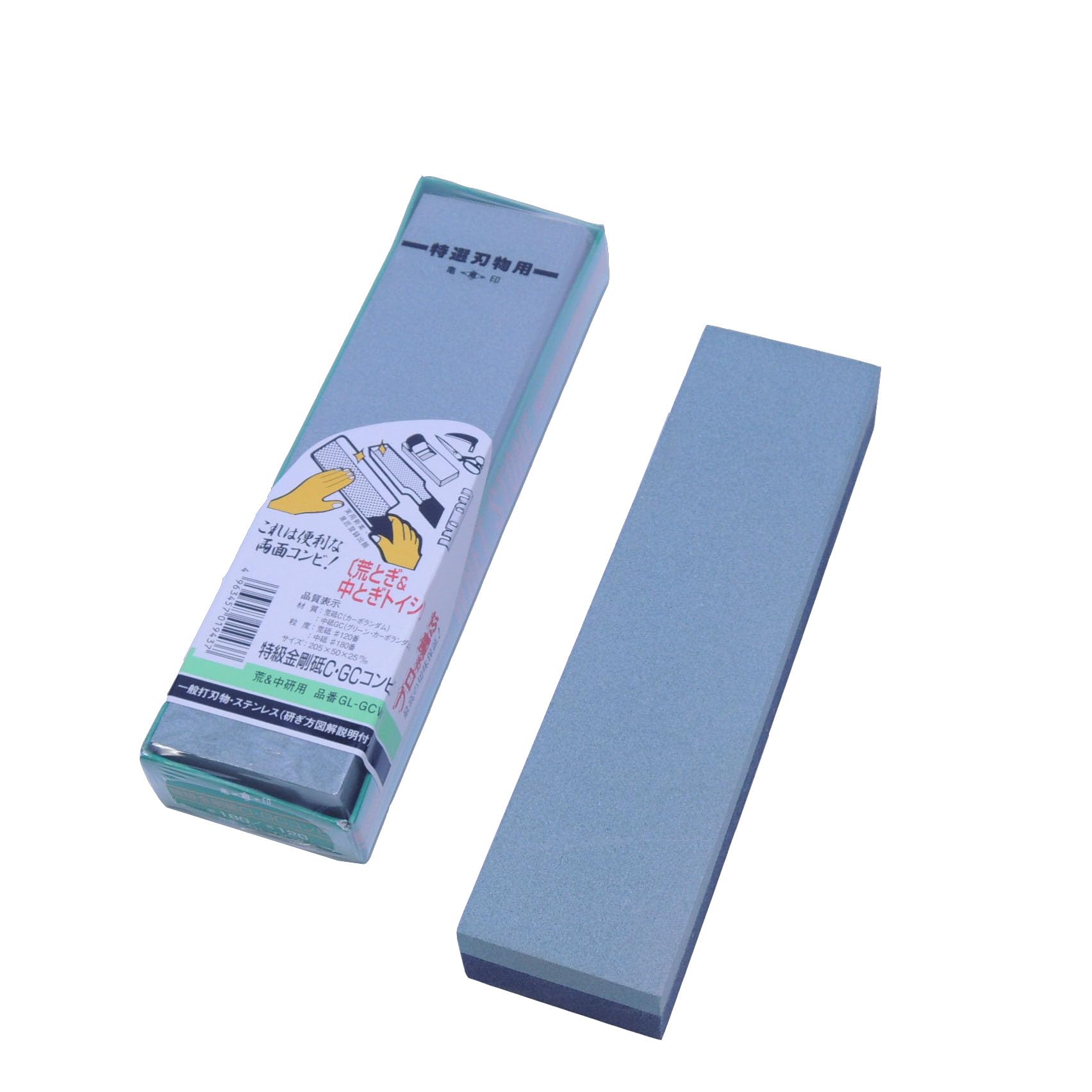 

Kamejirushi Special Grade Kongo Whetstone 205x50x25mm C#120/GC#180 (Rough & Medium) GL-GCW зелёный