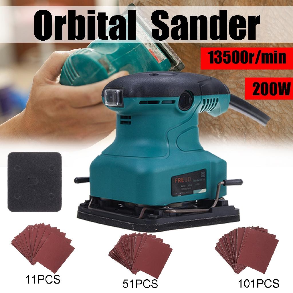 200W Wood Polisher Mechanical Furniture Wall Metal Polisher Grinding Machine Sandpapers Electric Orbital Sander Machine