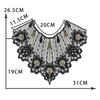 Black Embroidered Mesh Organza Front Collar Collar Sewing Lace Diy Decorative Dress Wedding Dress Accessories