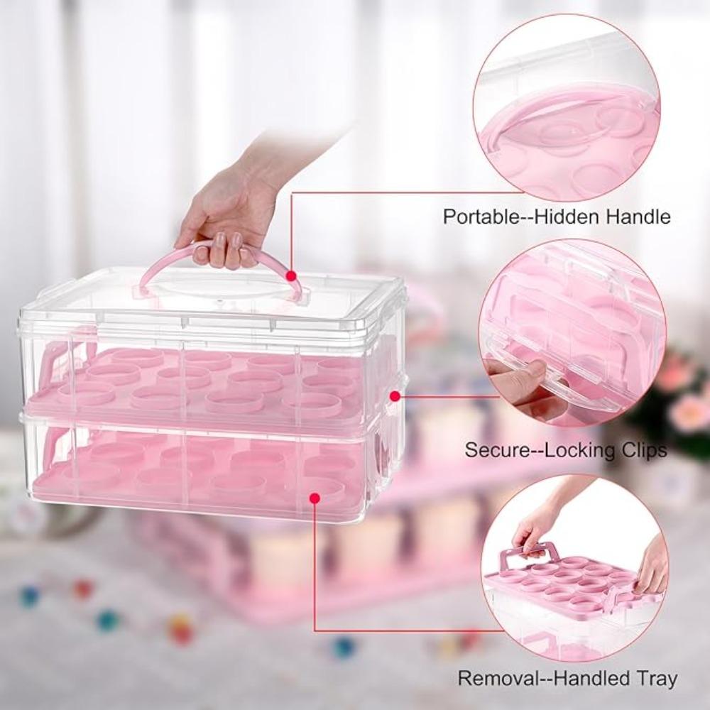 Boîte de Rangement Rectangulaire pour Cupcakes Contenants Transparents pour Cupcakes Outil de Pâtisserie Porte-Cupcakes Fête