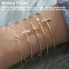 1 Set Women Bracelet Open End Replacement Electroplated Elegant Fashionable Girls Ladies Bangle Jewelry Ornament