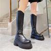 European boots Knight boots Women's 2025 autumn and winter thick-soled muffin boots Locomotive boots Skinny boots