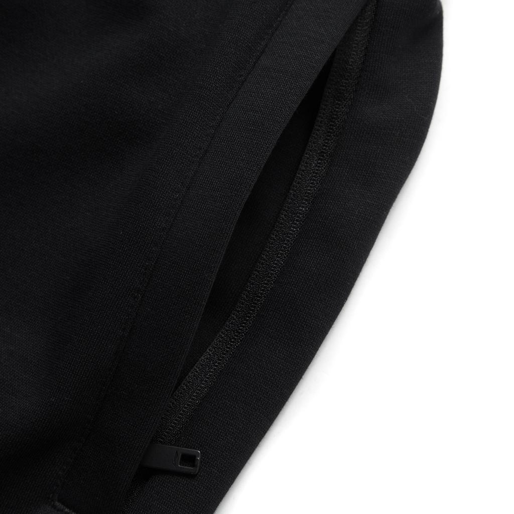 Li-Ning Sports Lifestyle Series Letter Fleece Loose Warm Versatile Cuffed Casual Pants Men Bottoms Black AKLU921-1