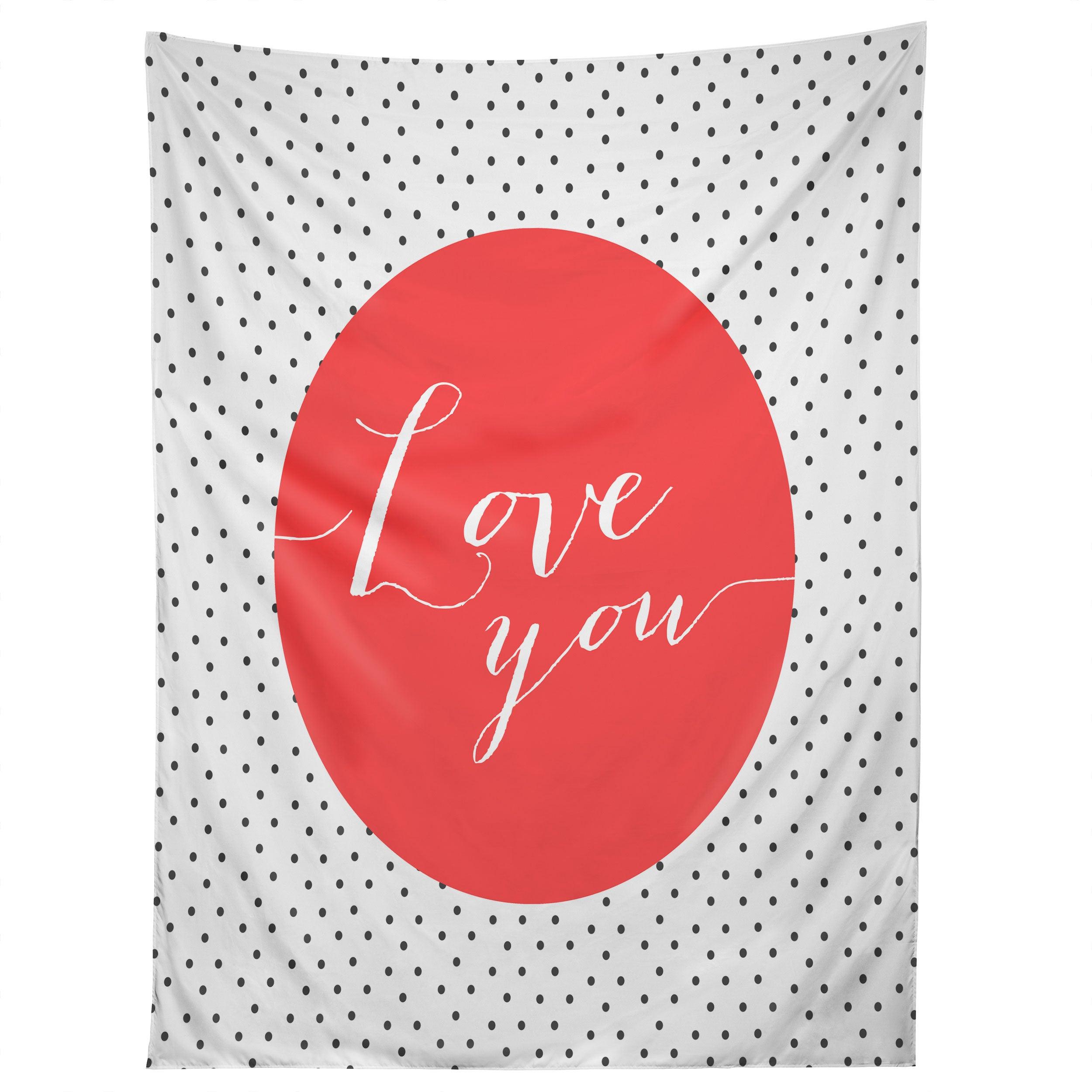 LOVE YOU tapestry 75x100