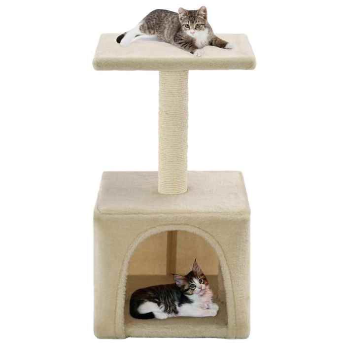 VidaXL Cat Tree with Sisal Scratching Posts 55 Cm Beige