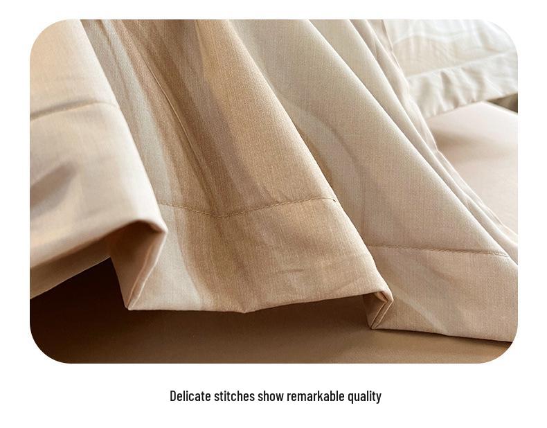 Pure Cotton Fresh Style Bedding Set: Modern Minimalist Duvet Cover, Sheet & Fitted Sheet for Spring/Summer